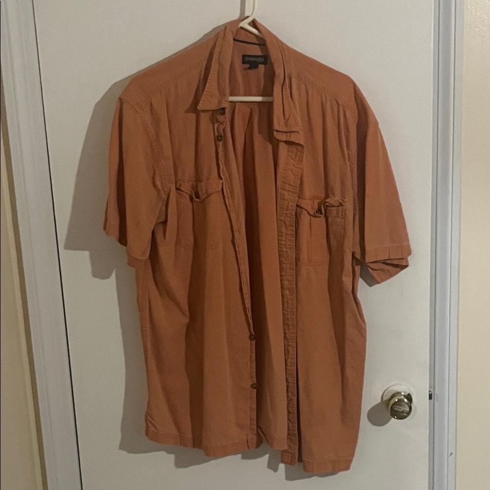 St. John's Bay Men's Casual Button Down Shirt - Orange